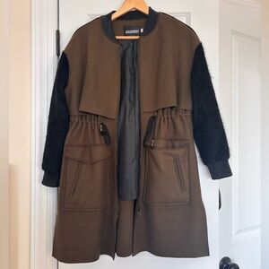 Olive Green & Black Utility Trench Jacket HongKong Fashion District
